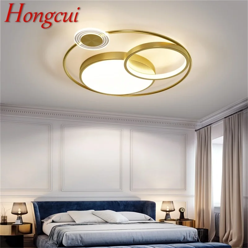

Hongcui Gold Ceiling Light Modern Creative Nordic Lamp Fixtures LED Home For Living Dining Room
