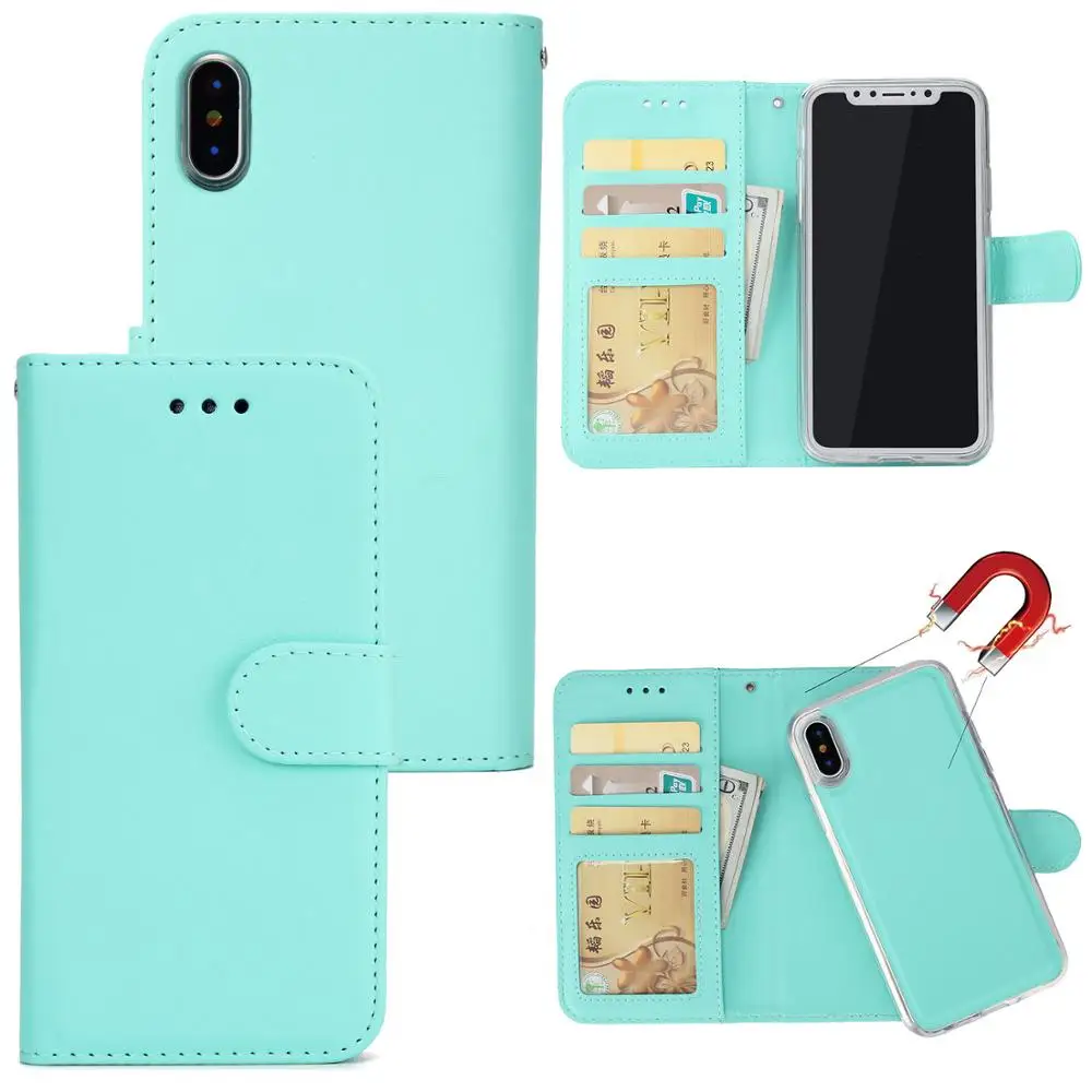 Для iPhone 11 Pro Max чехол роскошный Съемный кошелек для X XS MAX 5 8 7 6 Plus Флип Магнитный