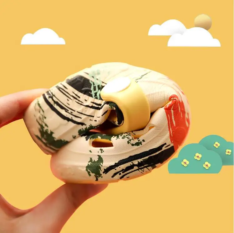 Детская мультяшная пещера пляжные летние детские тапочки для мужчин и девочек