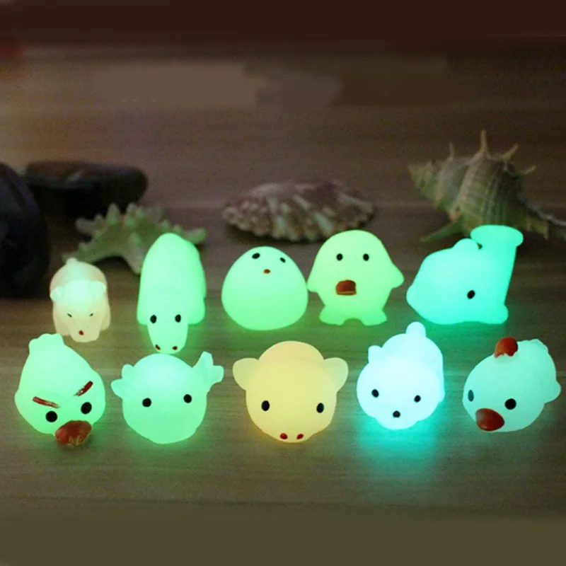 

1pc kids Luminous Ball Squeeze Toys Glow-in-the-Dark Funny Soft Toys Antistress Cluster Fluorescence Toys For Children