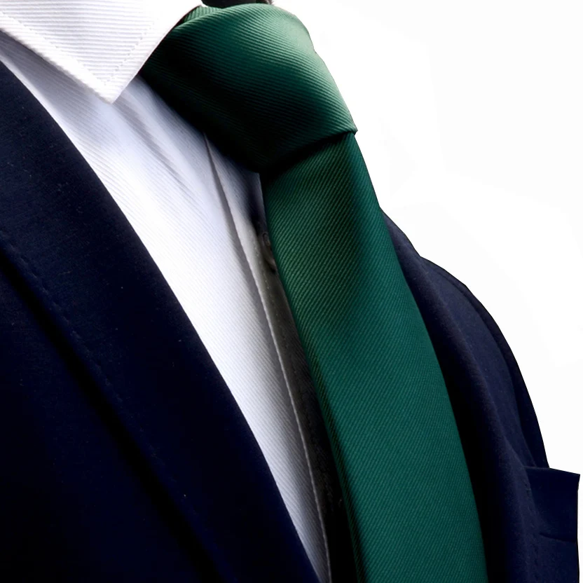 RBOCOTT Classic Mens Necktie 8cm silk Jacquard Tie Solid Green Red Gold Ties For Man Business Wedding Party Gift images - 6