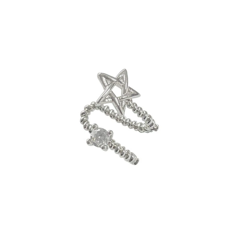 

Классический Модный пятиконечный Звездный зажим для ушей в стиле ретро простой богемный стиль женские вечерние трендовые серьги-зажимы ак...