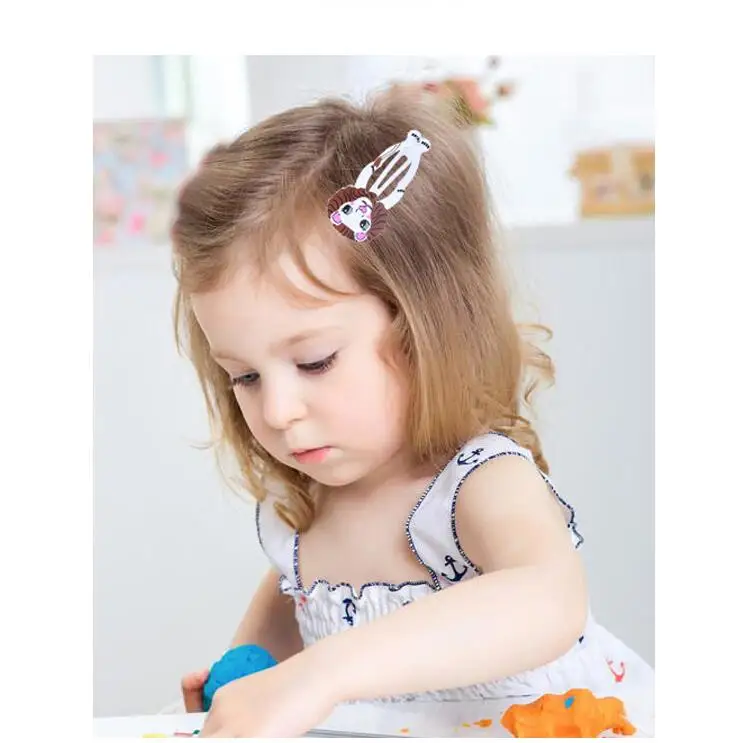 Hair Clips for Girls No Slip Metal Snap Barrettes Kids Teens Women Cute Candy Color Cartoon Design Pins | Детская одежда и обувь