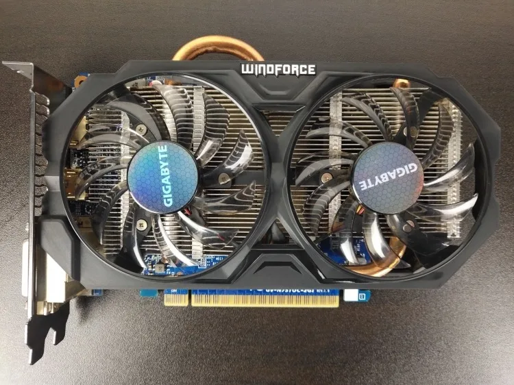 Видеокарта GTX 750 ti 2 Гб 128 бит GDDR5 видеокарты для nVIDIA GIGABYTE Geforce GTX 750Ti 2 Гб Hdmi Dvi используется VGA CardsGV-N75T