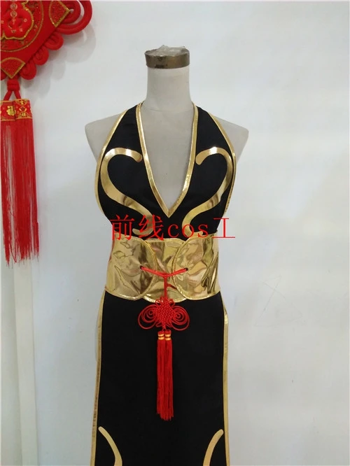 2019 Game Chun Li Black Dress Cosplay Costume Halloween Costumes for Women Adult |