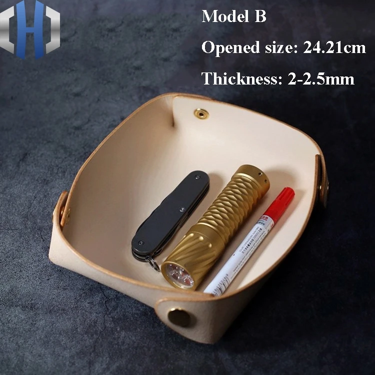 Настольный лоток для хранения EDC многофункциональная коробка из яловой