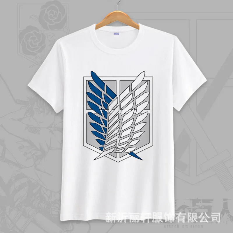 Футболка для косплея из японского аниме атака на Титанов летняя мультяшная Топ