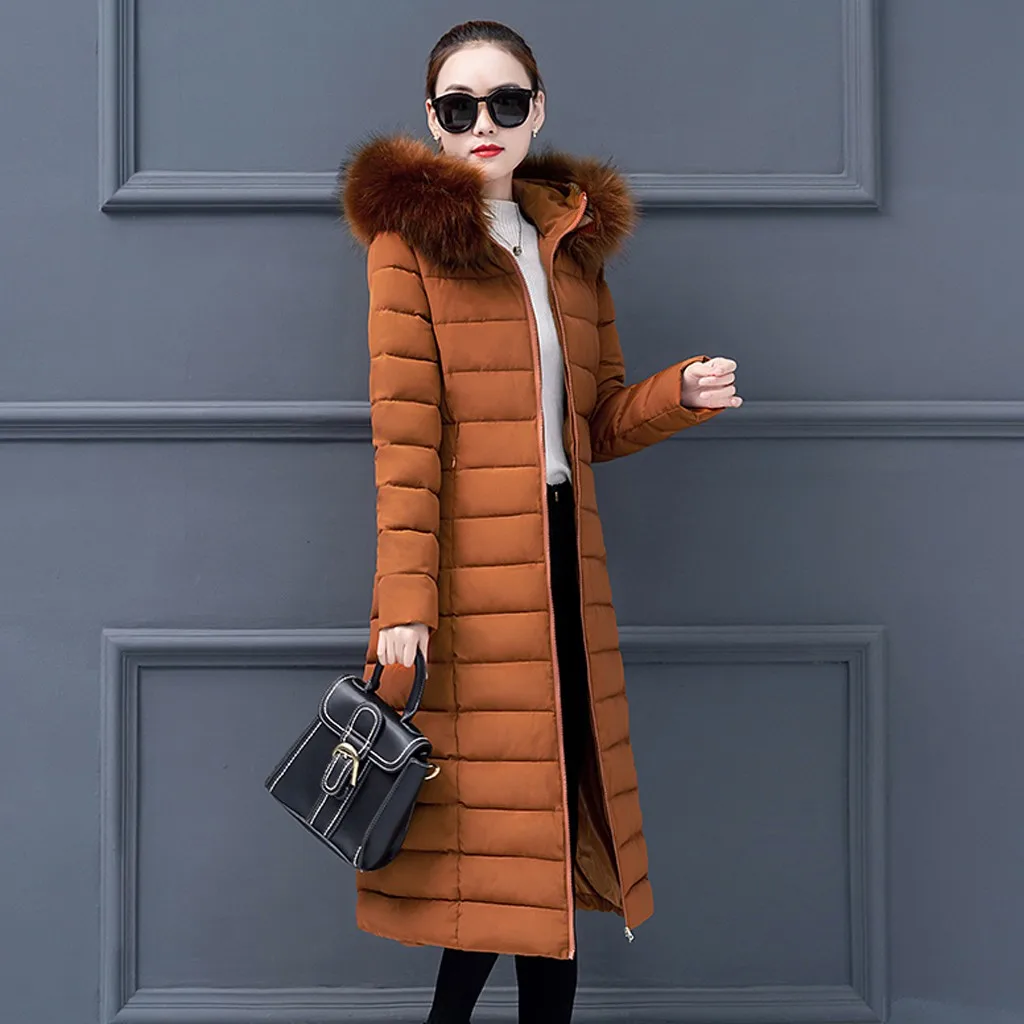 HSU Новая женская модная верхняя одежда Длинные куртки с хлопковой подкладкой