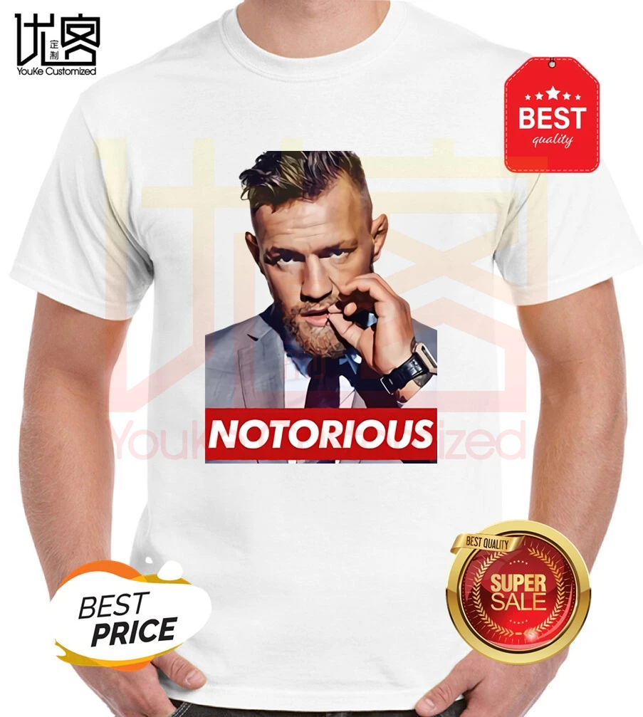 Летняя футболка Conor McGregor с принтом креативного дизайна и коротким рукавом