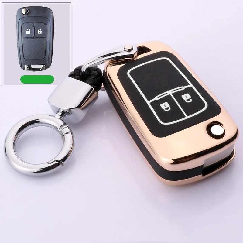 Светящийся чехол из сплава для автомобильного ключа Chevrolet Cruze Aveo Trax Opel Astra Corsa Meriva