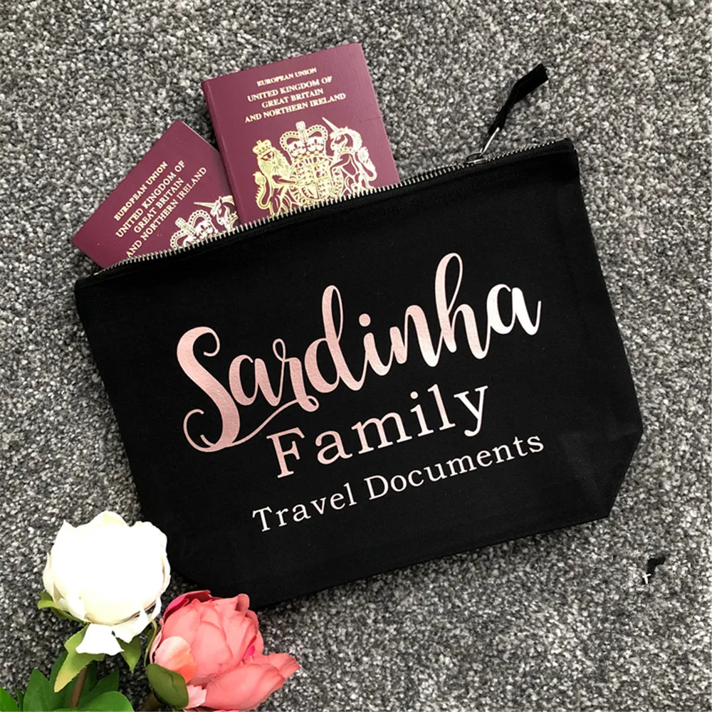 Холщовая косметичка с монограммой под заказ розовое золото на свадьбу