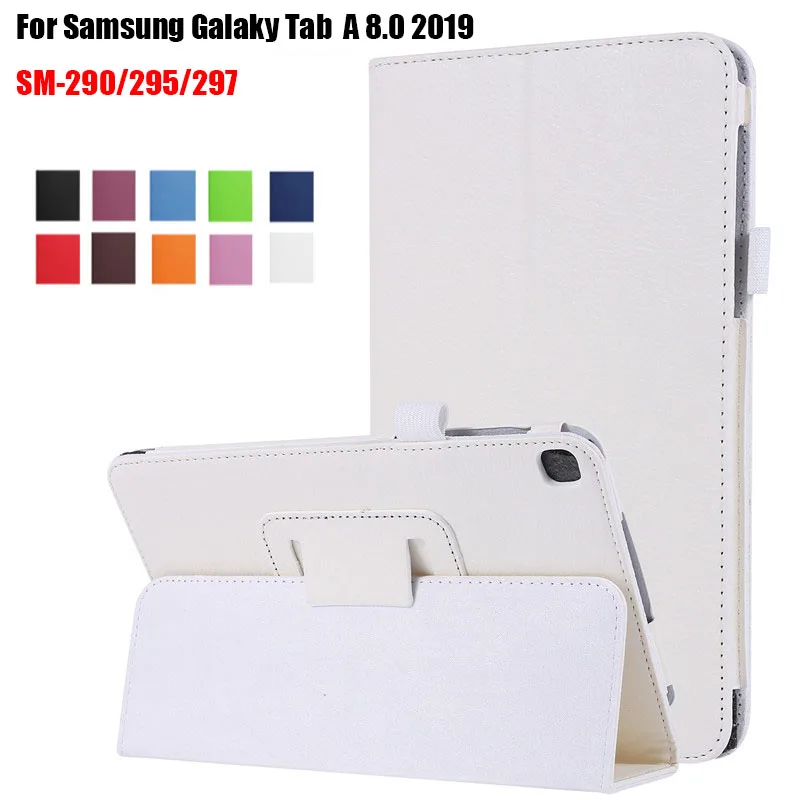 Для Samsung Galaxy Tab A 8 0 2019 SM T290 T295 откидная подставка из искусственной кожи защитный