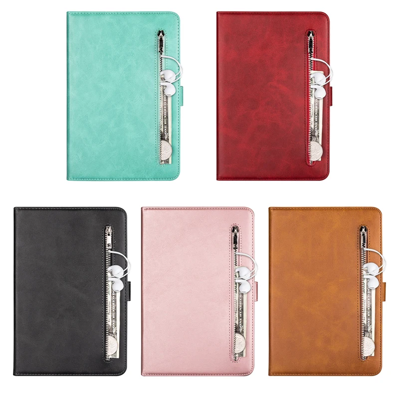 

For iPad Pro 11 inch 2020 Flip Case Zipper Bag Calf PU Leather Case Magnetic Business Stand Card Smart Cover for Apple iPad Pro
