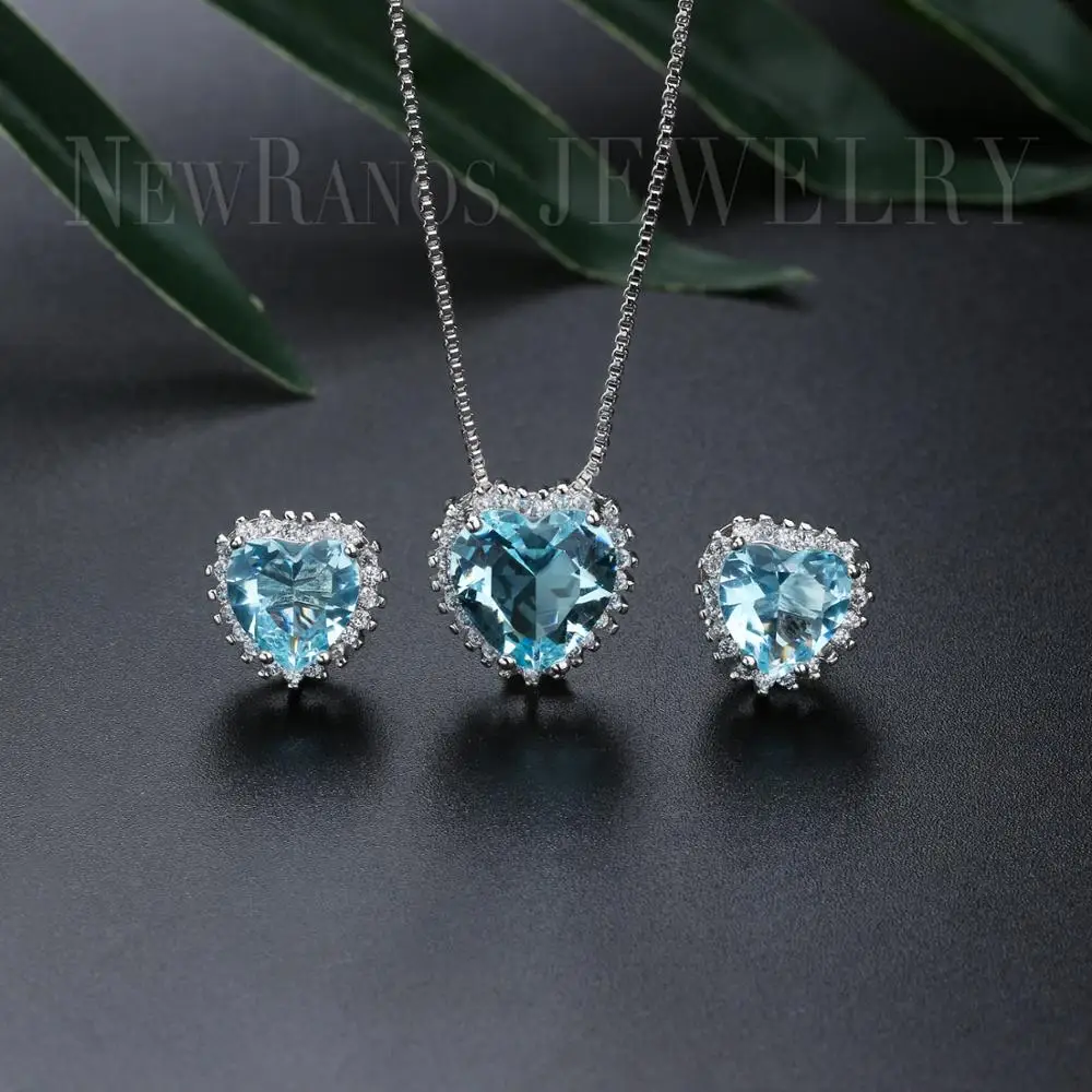 Женские Ювелирные наборы с маленьким сердцем комплект из ожерелья и серег