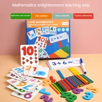 kids math toy mathematical teaching aids card counting stick number pairing addition and subtraction learning toys for children