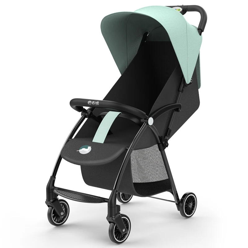 Детская коляска Baba складная с зонтиком зеленого цвета | Мать и ребенок