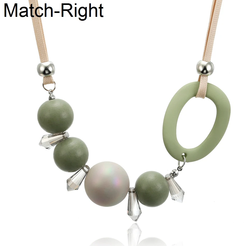 Женское Ожерелье с кулоном Match-Right массивное винтажное ожерелье бусинами женское