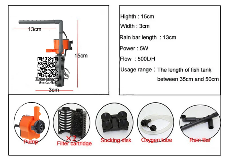 Недорогой Мини-фильтр для аквариума 2 Вт 3 5 фильтрации губки потока воды
