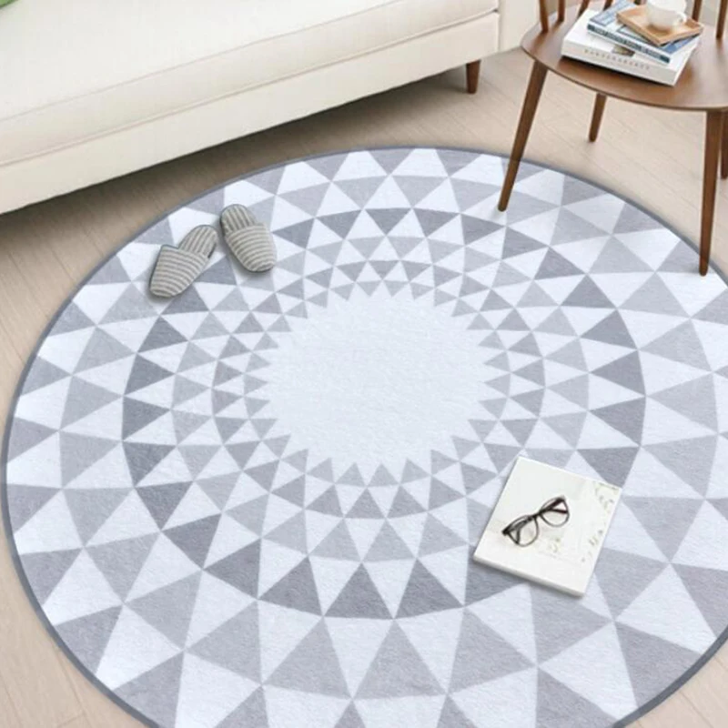 Новое поступление круглый ковер для гостиной нескользящий коврик Домашний