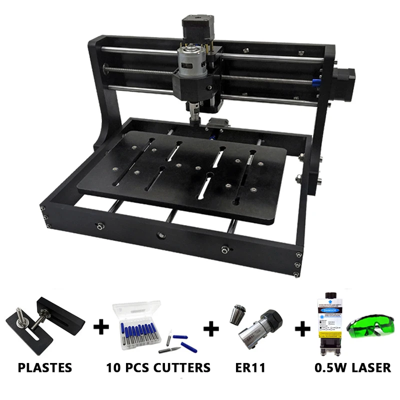 Модернизированный DIY CNC 3020 гравировальный станок, фрезерный станок для дерева, лазерный гравер, используется с поддержкой GRBL управления в автономном режиме - Цвет: with 0.5W