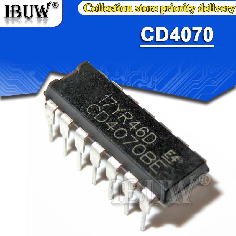 100 шт. CD4070BE DIP CD4070 14 CD4070BD DIP14|Интегральные схемы| |