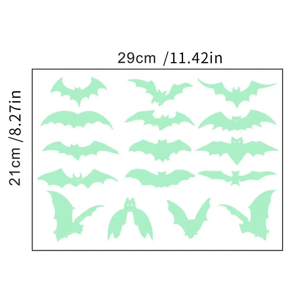 1 комплект на Хэллоуин светящиеся наклейки обои для глаз флуоресцентные стену