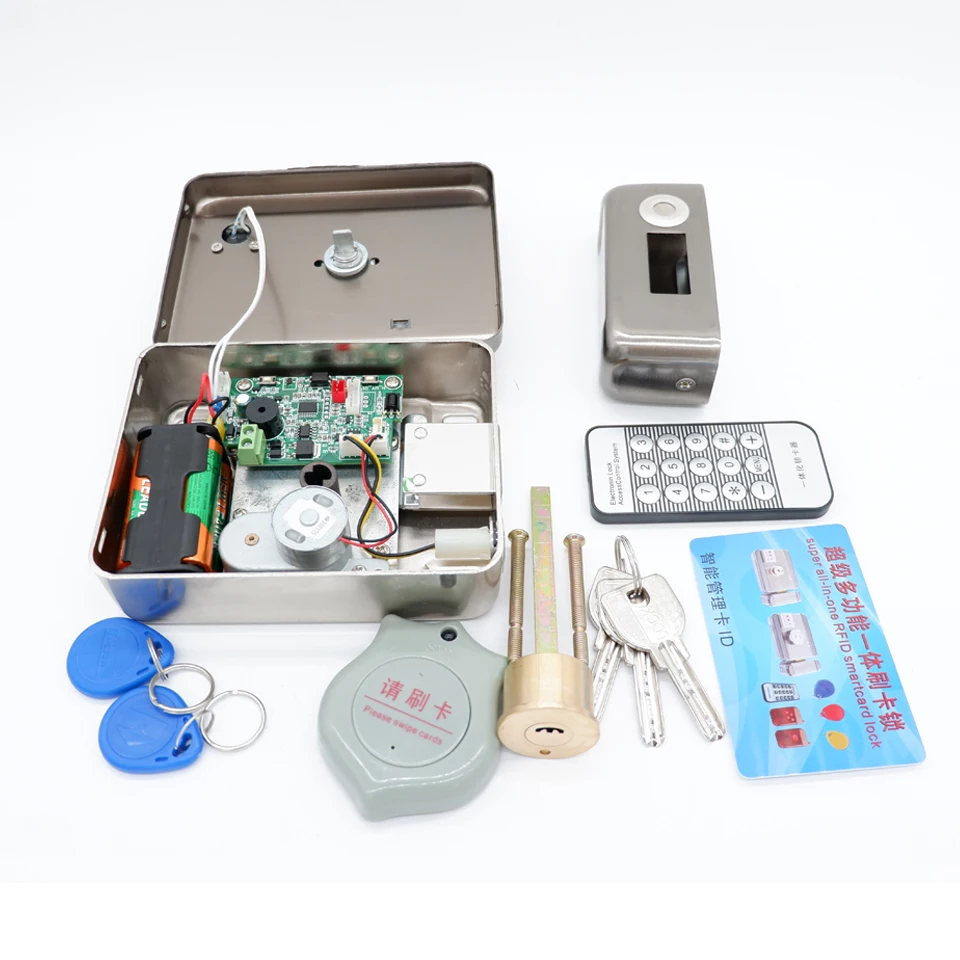 RFID Электронный дверной замок для видеодомофона поддержка 4 шт. батарейки АА