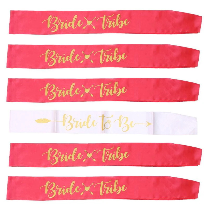 6 шт. атласная лента для девичника девичника|Украшения своими руками вечеринки| |