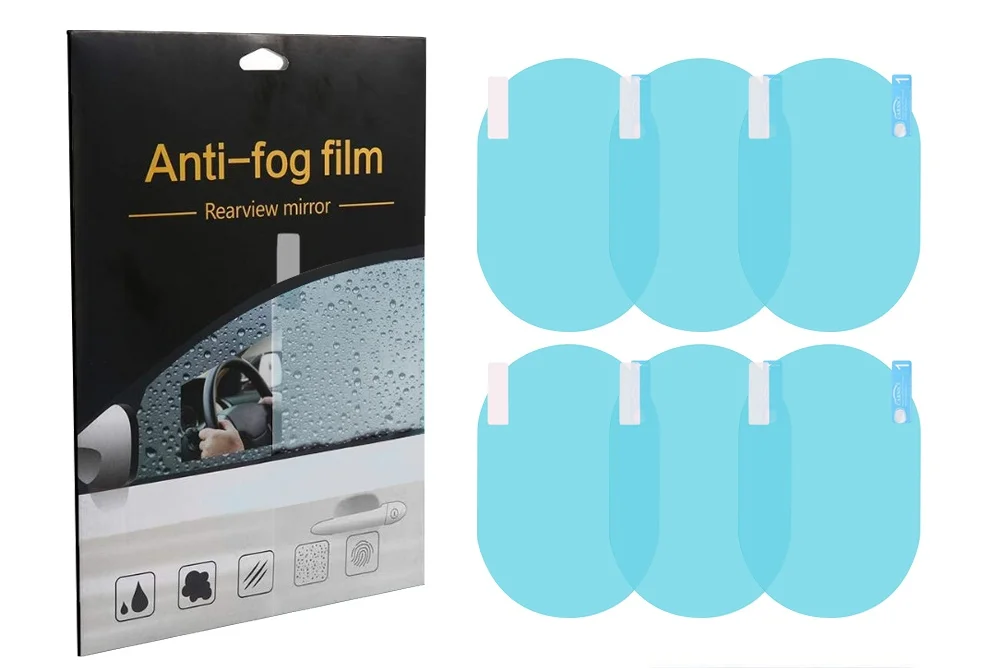 6 шт пленка на зеркало заднего вида автомобиля анти-туман окно прозрачное