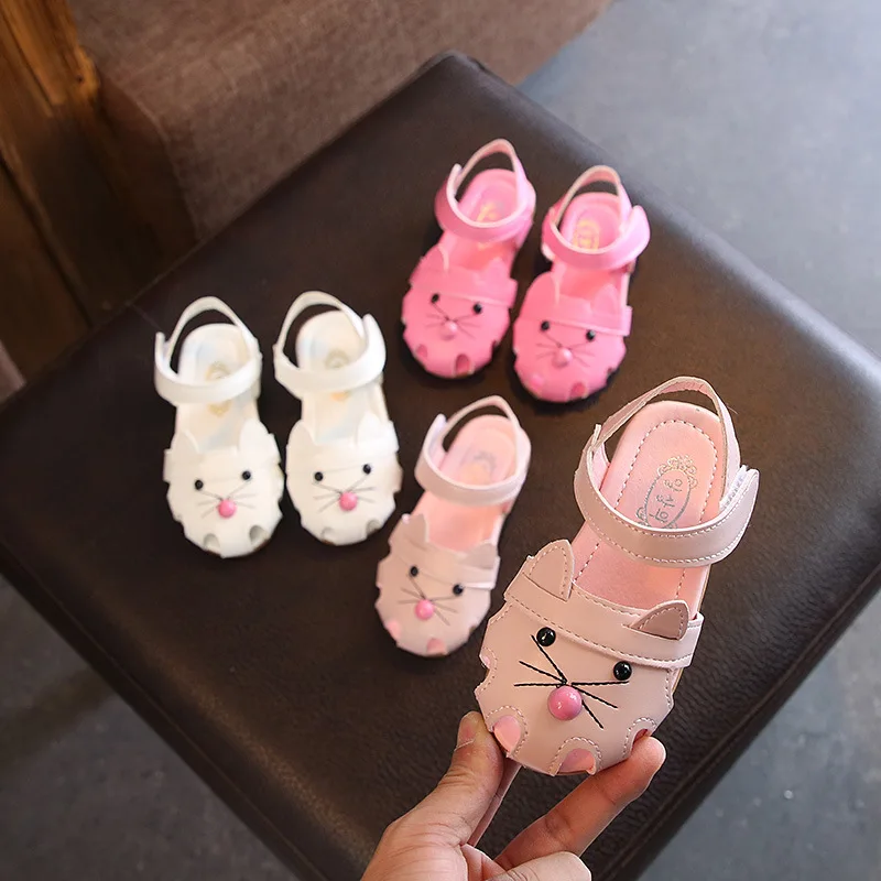 

Summer Toddler Shoes Non-Slip Baby Girls Beach Shoes Fashion Little Kids Sandals Soft Sole Size 21-25