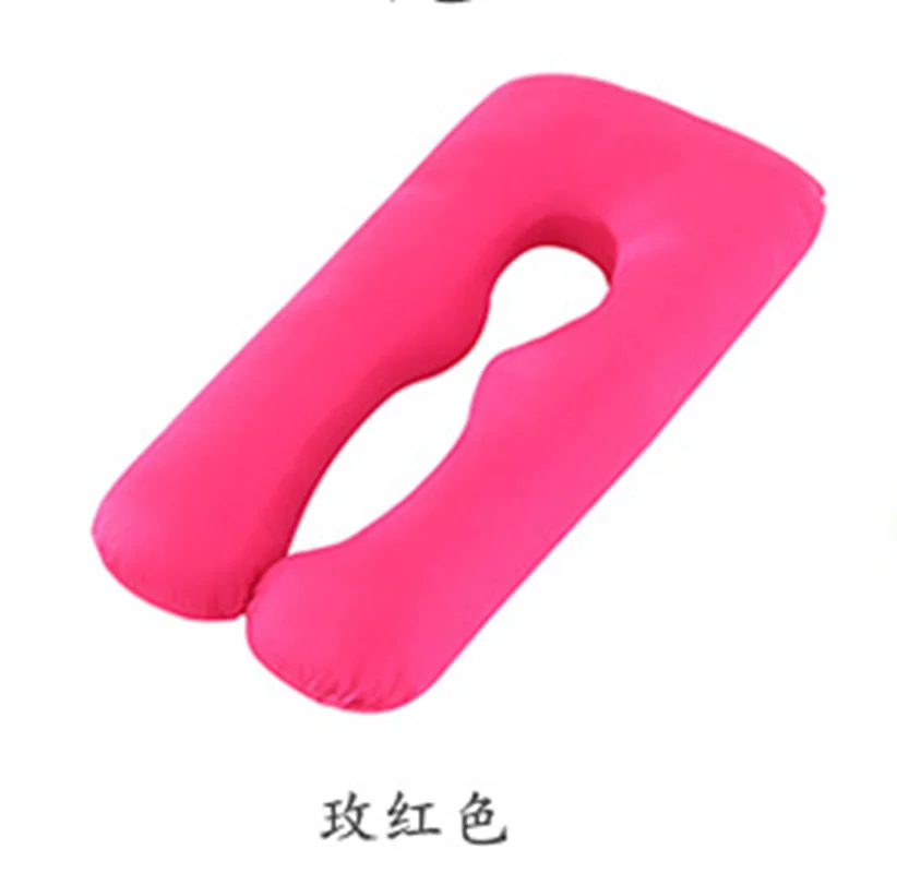Large pillow Поддерживающая Подушка для беременных с хлопковой наволочкой для женского тела u-образные подушки для беременных - Цвет: Large pillow