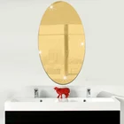 Стикер стены 3D зеркальный эффект съемный Прямоугольник Овальный фон украшение для дома