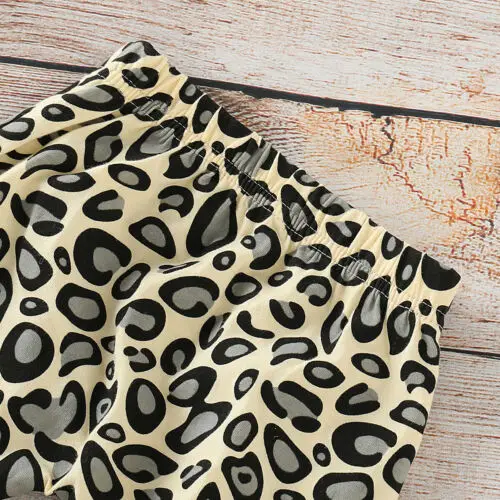 Нагрудники для новорожденных девочек 3 предмета одежда с леопардовым принтом