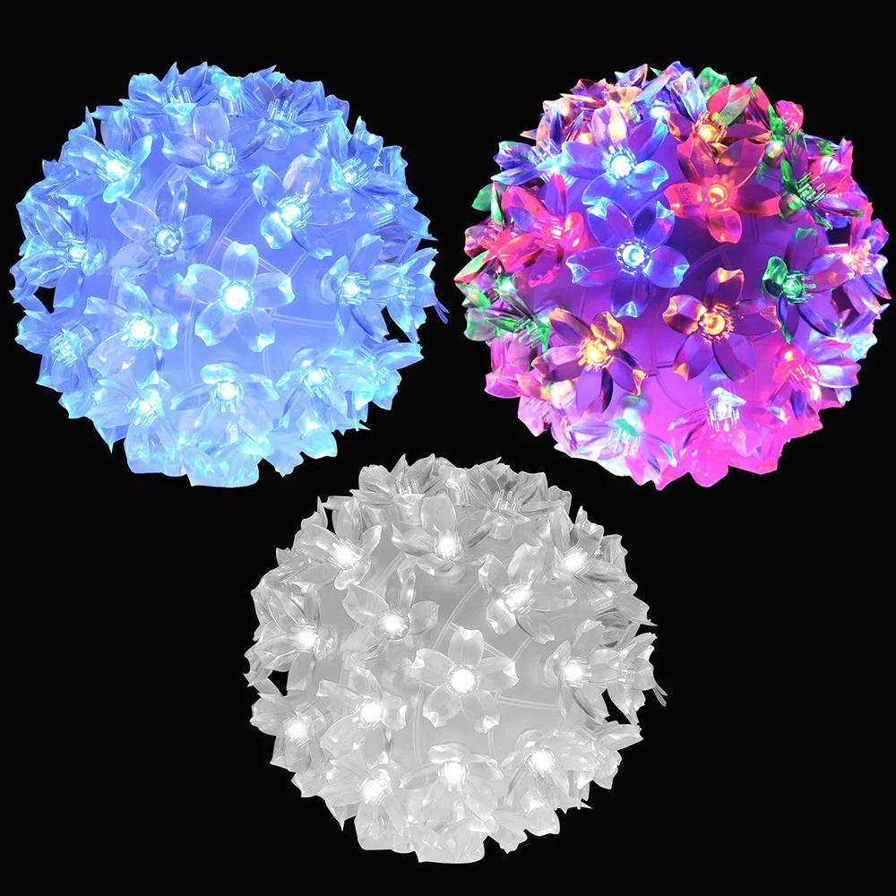 Круглый шар на батарейках 50 светодиодный Сказочный светильник хрустальный