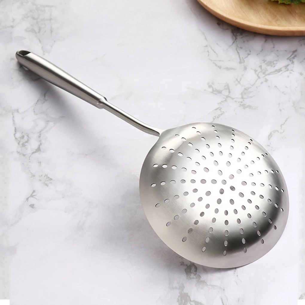 

Сетчатые ситечки из нержавеющей стали, инструменты для приготовления пищи, скиммер, большая ложка с прорезями, кухня с ручкой, Кухонное сите...