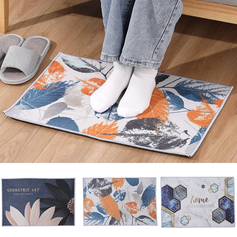 

Хрустальный бархатный Придверный коврик, украшение для входной двери, многофункциональное абсорбирующее нескользящее одеяло для кухни, сп...