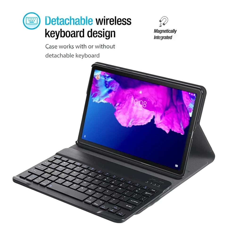 Bluetooth клавиатура чехол для Lenovo Tab P11 TB-J606F Подставка для планшета кожаный чехол для Lenovo Xiaoxin Pad 11 клавиатура с подсветкой мышь