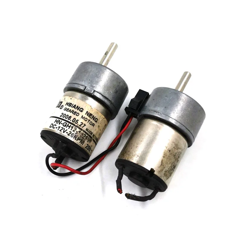 Подержанный старый HSIANG NENG мотор-редуктор 12V 26 RPM большое снижение крутящего момента мотор соотношение 200:1 модель робота аксессуары