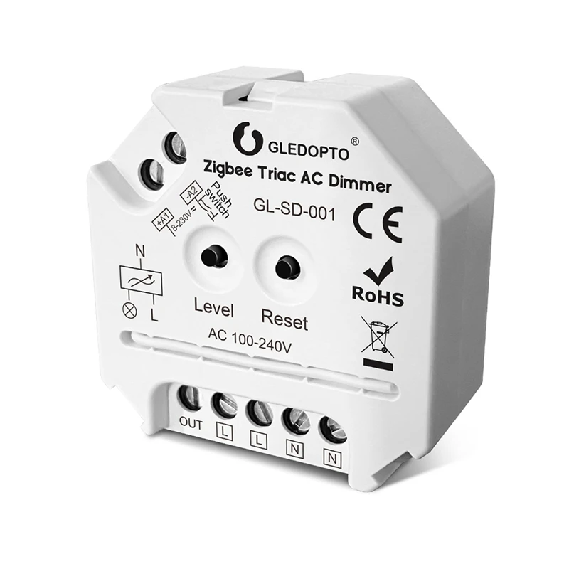 

G LED OPTO Zigbee 3,0 умный дом Triac диммер СВЕТОДИОДНЫЙ-контактный переключатель работает с дистанционным управлением 2,4G умные вещи