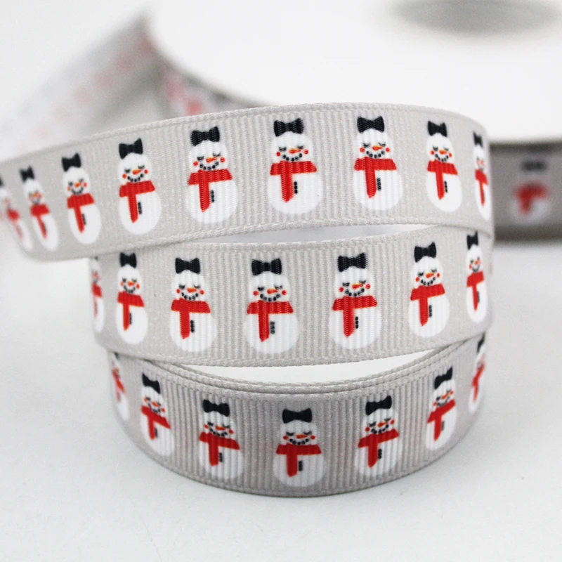 

Christmas Cartoon character red printed grosgrain ribbon christmas decorations gift wrapping diy bows fabric ribbons