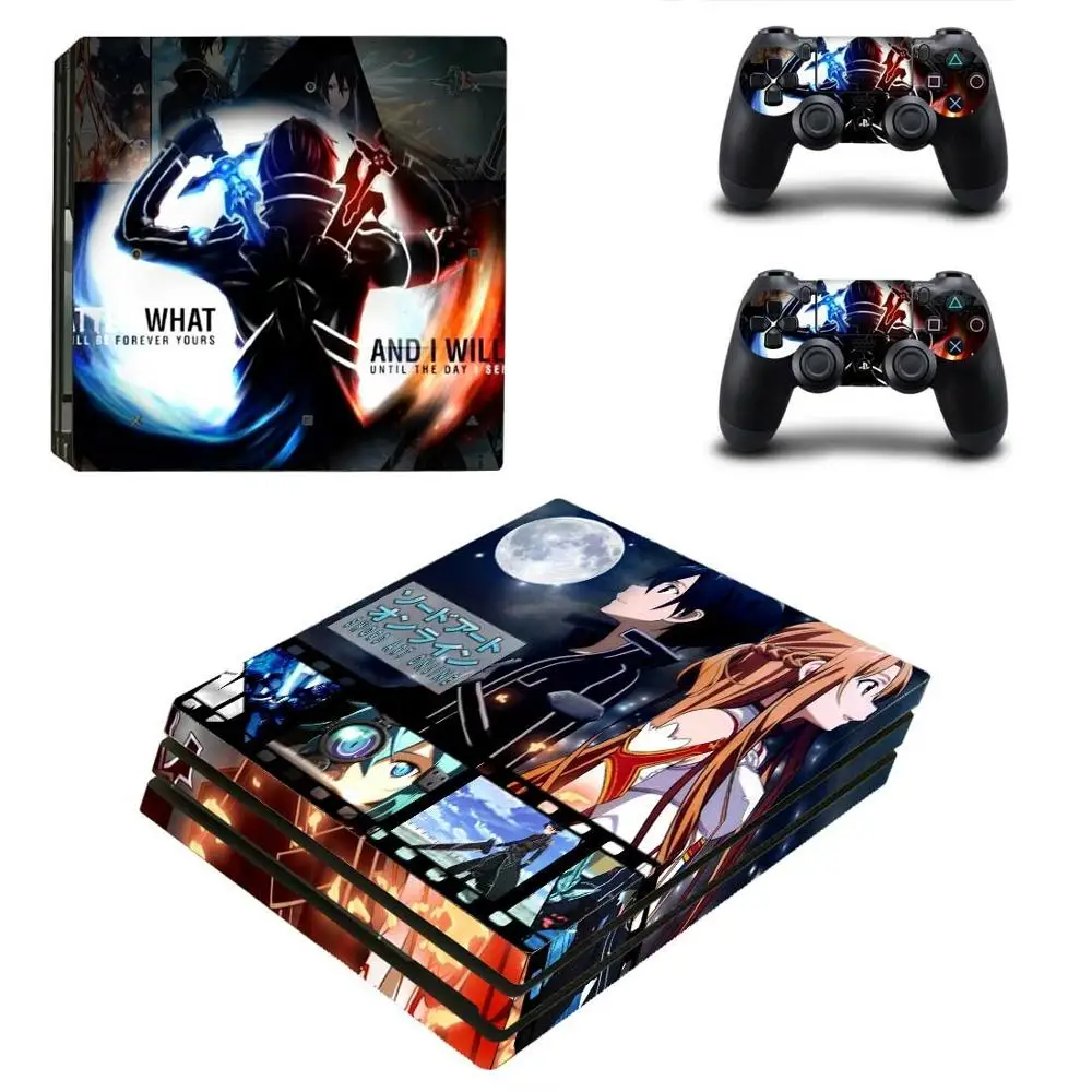 Наклейка Sword Art Online SAO PS4 Pro наклейка Play station 4 наклейки для PlayStation чехол консоли и