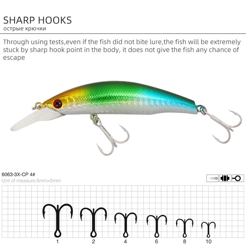 

TSURINOYA Sinking Minnow Fishing Lure Hard Baits DW13 90mm 15g Deep 2.5m Long Casting Artificial Lures Fishing Tackle Wolbbers