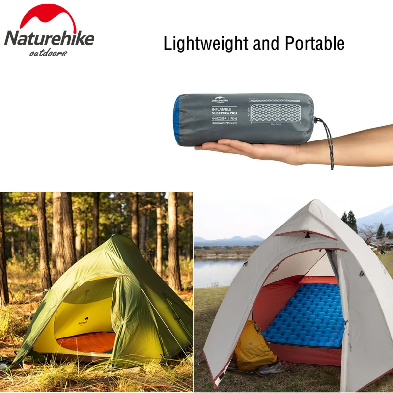Naturehike Camping Mat Outdoor Inflatable Mattress Ultralight Air Bed Portable Tent Sleeping Pad Camp Hiking Moisture-proof Pad