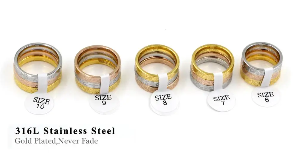LUXUSTEEL 3 шт./лот религиозные кольца из нержавеющей стали для женщин и мужчин разные
