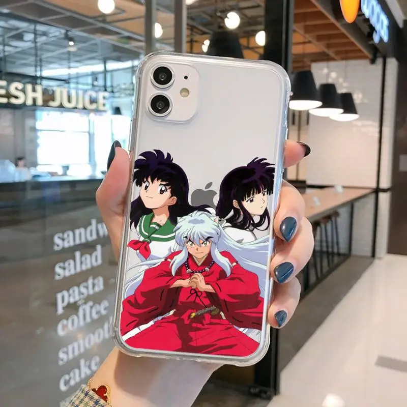 

Anime Inuyasha Higurash Japan Phone Case Transparent for iPhone 11 12 mini pro XS MAX 8 7 6 6S Plus X 5S SE 2020 XR