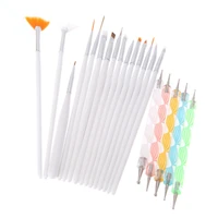 20 pcsset nail art manicure gel design pen painting polish brush dotting drawing tools set acrylic brush