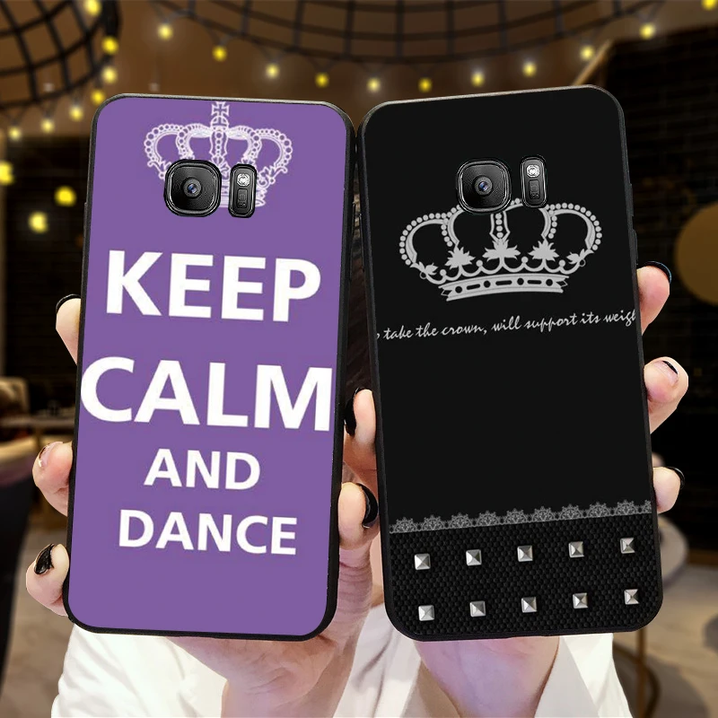 Красивая винтажная корона мягкий силиконовый чехол для телефона Samsung Galaxy S6 S8 край