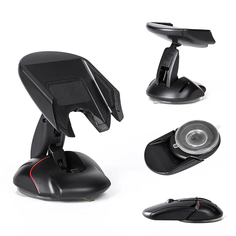 

1pc Universal 360 Degrees Rotating Mouse Shape Mobile Phone Holder Stand Windshield Car Mount Holder