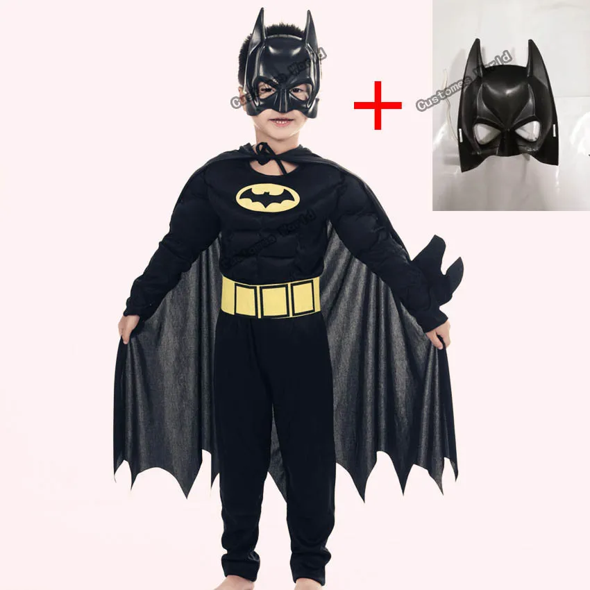 Children Boys Bat man costume Batboy Fancy Dress Tutu Superhero Cosplay Kids Halloween Costume Outfits Comic Masquerade Evening