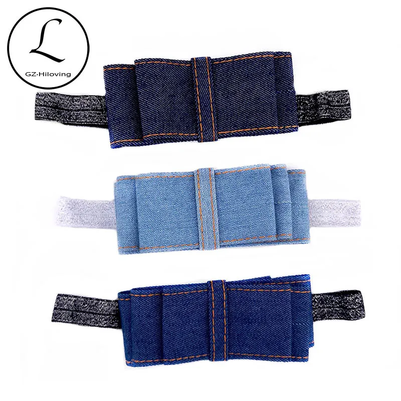 Милые джинсовые повязки с бантом для новорожденных мальчиков и девочек, мягкие эластичные тонкие повязки для волос, аксессуары, рождественские подарки Милые джинсовые повязки с бантом для новорожденных мальчиков и девочек, мягкие эластичные тонкие повязки для волос, аксессуары, рождественские подарки